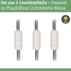 Plug & Shine LED Stecksockel - Naima 3er-Set