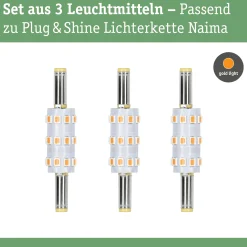 Plug & Shine LED Stecksockel - Naima 3er-Set