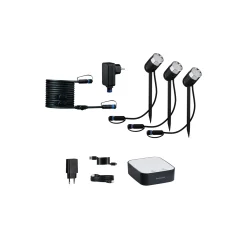 Plug & Shine Preisattraktives Starterset Zigbee 3.0 - Smart Home smik Gateway + LED Gartenstrahler Pike Basisset RGBW+