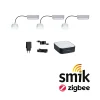 Preisattraktives Starterset Zigbee 3.0 - Smart Home smik Gateway + 3x LED Modul Einbauleuchte RGBW