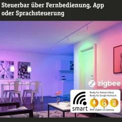 Preisattraktives Starterset Zigbee 3.0 - Smart Home smik Gateway + LED Reflektor GU10 RGBW + Schalter