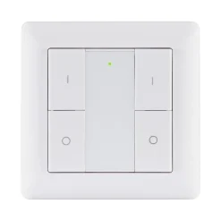Preisattraktives Starterset Zigbee 3.0 - Smart Home smik Gateway mit Wandtaster + LED Einbauleuchte Nova Plus Coin Basisset schwenkbar Tunable White