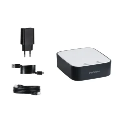 Preisattraktives Starterset Zigbee 3.0 - Smart Home smik Gateway mit Wandtaster + LED Einbauleuchte Nova Plus Coin Basisset schwenkbar Tunable White