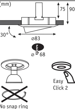 Premium Einbauleuchte - easyClick2