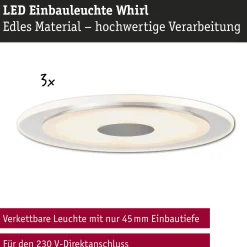 Premium LED Einbauleuchte - Whirl Basisset