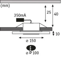 Premium LED Einbauleuchte - Whirl Basisset