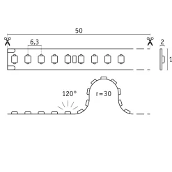 Pro Strip LED Strip - Silver P150 827