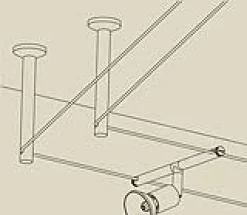 Seilsystem Montageset - Umlenker/Abhängung