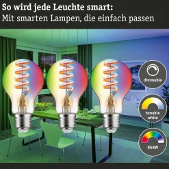 Set Filament 230V Smart Home Zigbee 3.0 - LED Birne Zigbee AGL RGBW + Gent 2.0