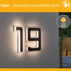 Set Solar LED Hausnummernleuchte - Nummer 19