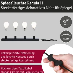 Set Spiegelleuchte - Regula II 4-flammig