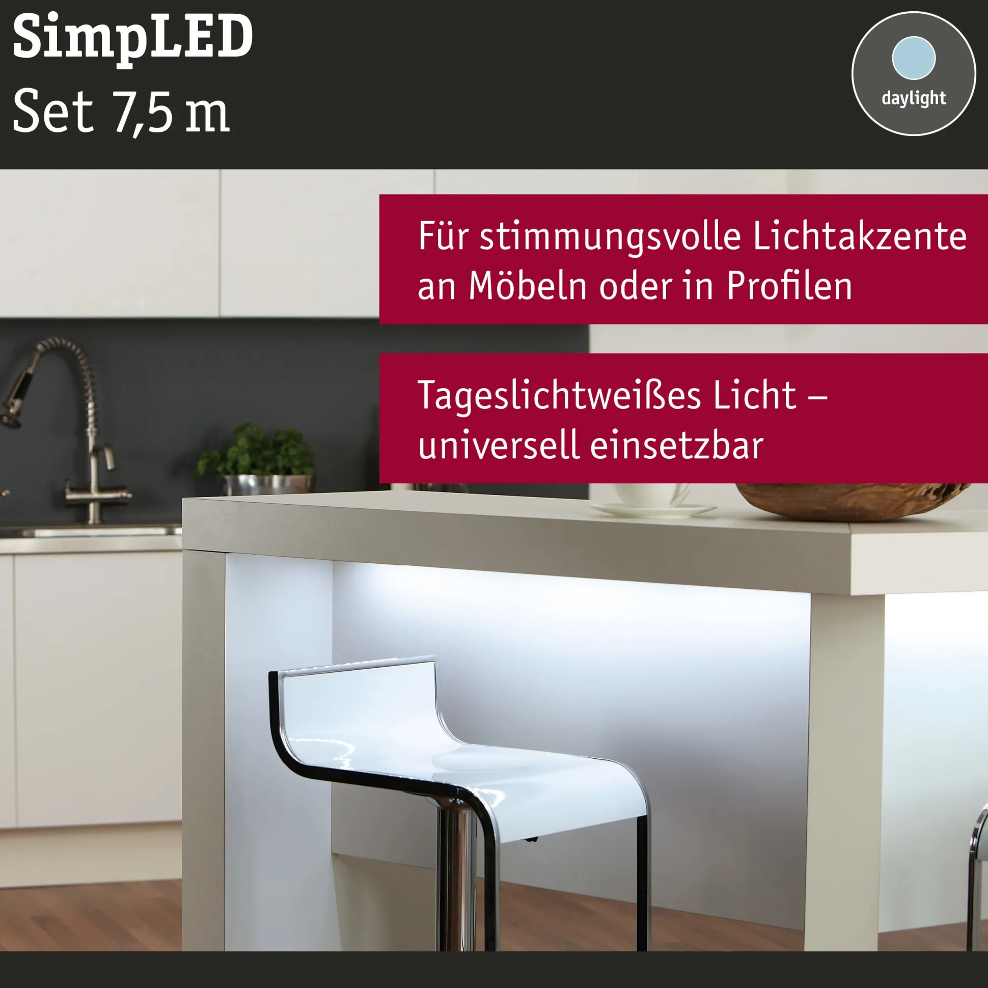 SimpLED LED Strip - Tageslichtweiß Komplettset