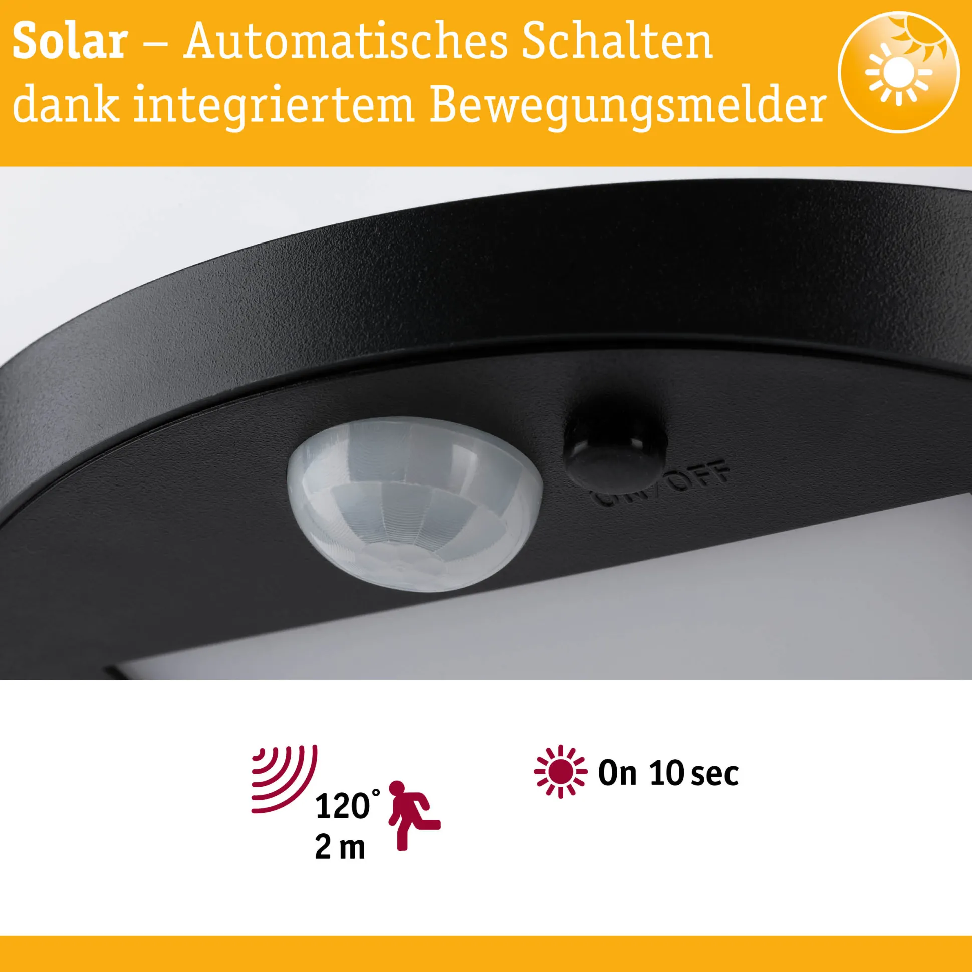 Solar LED Außenwandleuchte - Ryse