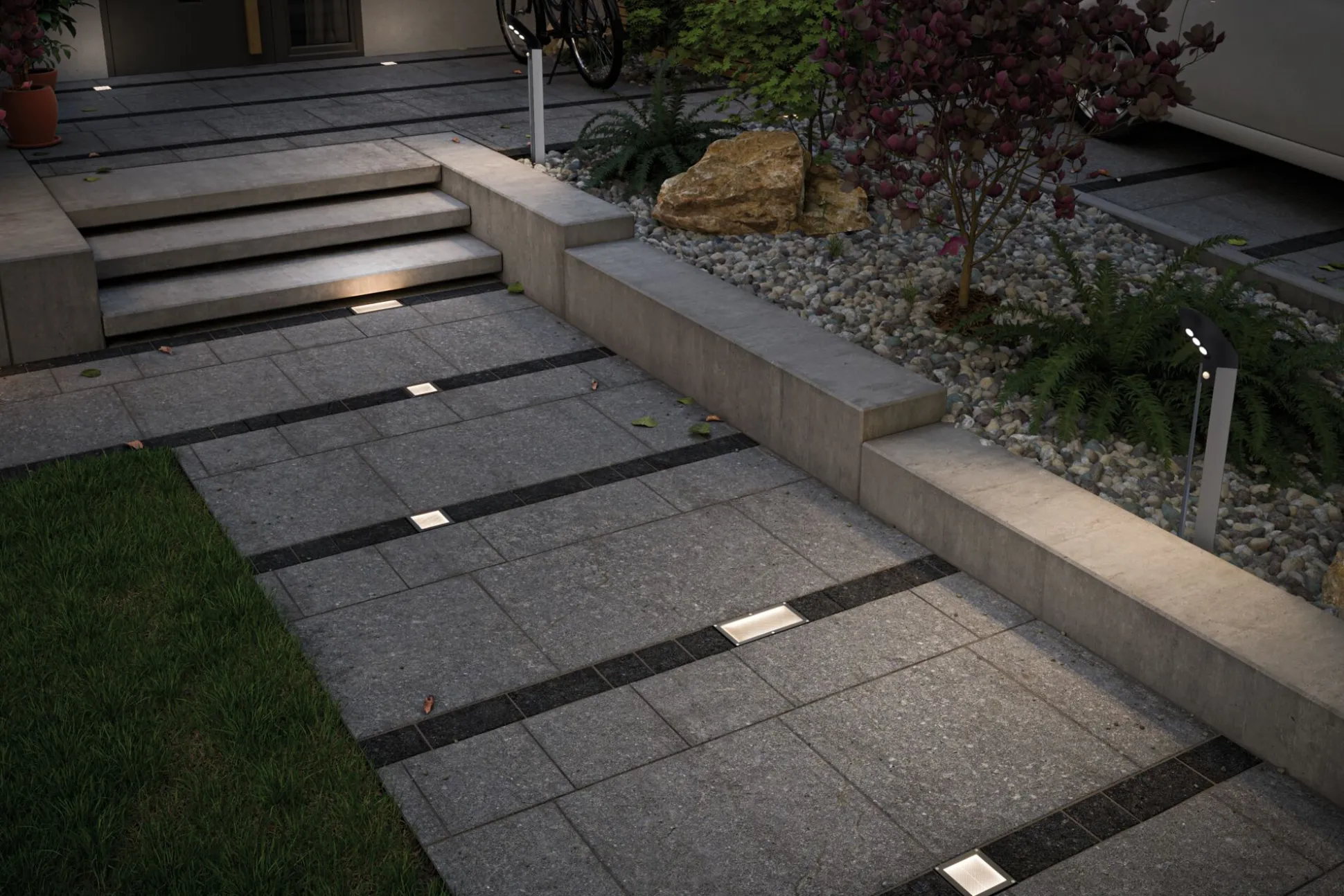 Solar LED Bodeneinbauleuchte - Cube