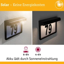 Solar LED Hausnummernleuchte - Dayton II