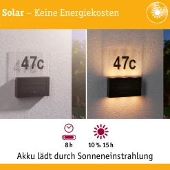 Solar LED Hausnummernleuchte - Neda insektenfreundlich