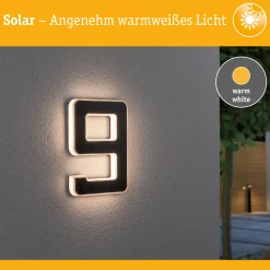 Solar LED Hausnummernleuchte - Nummer 9