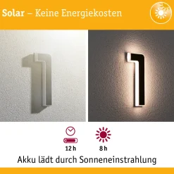 Solar LED Hausnummernleuchte - Nummer 1
