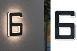 Solar LED Hausnummernleuchte - Nummer 6