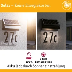 Solar LED Hausnummernleuchte - Neda