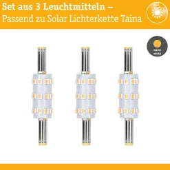 Solar LED Stecksockel - Taina 3er-Set