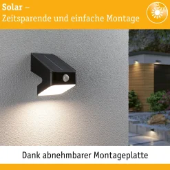 Solar LED Wandfluter - Lesly Dämmerungsgesteuerter Bewegungsmelder (IR)
