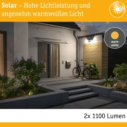 Solar LED Wandfluter - Sonlig Dämmerungsgesteuerter Bewegungsmelder (IR)