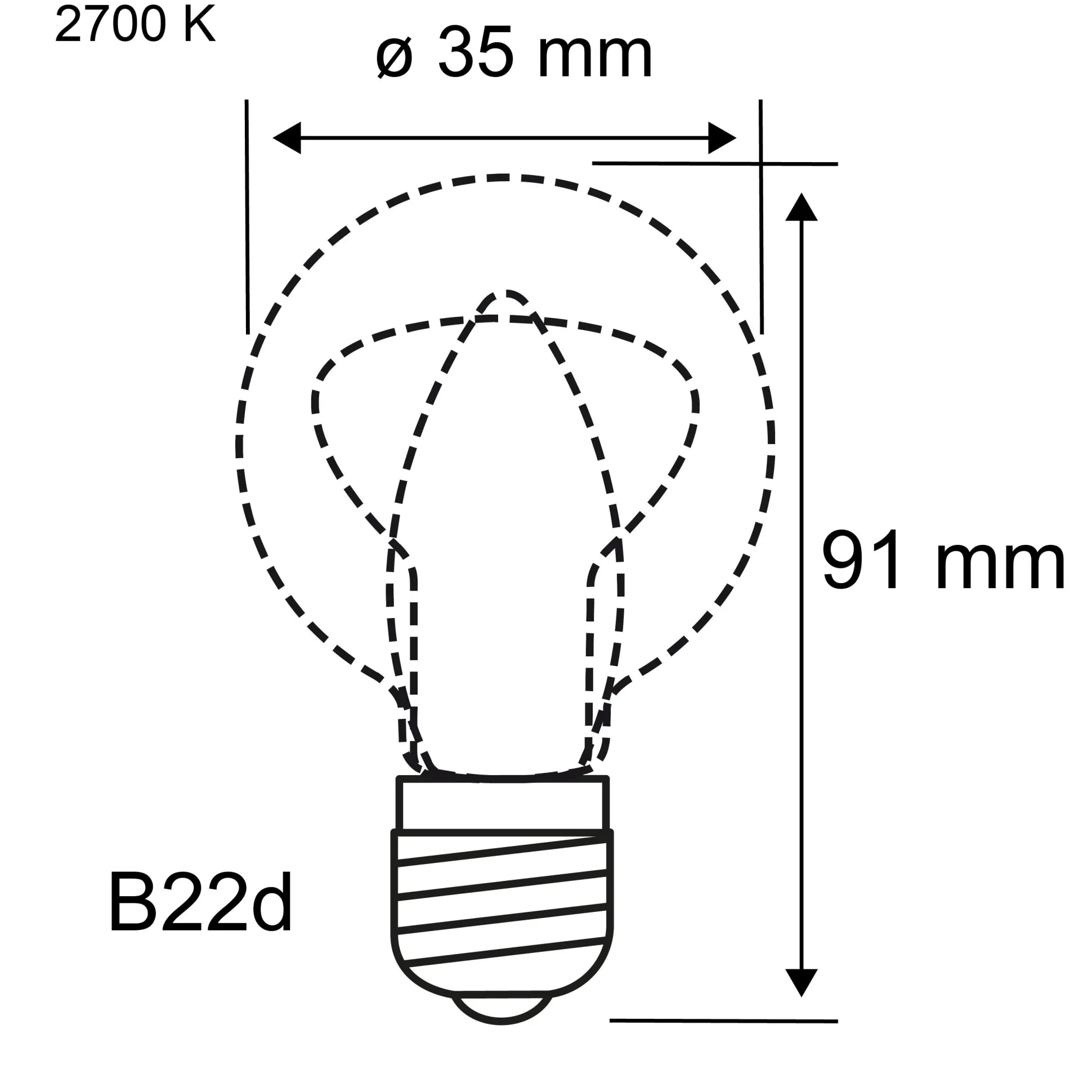 Standard 230V - LED Kerze B22d