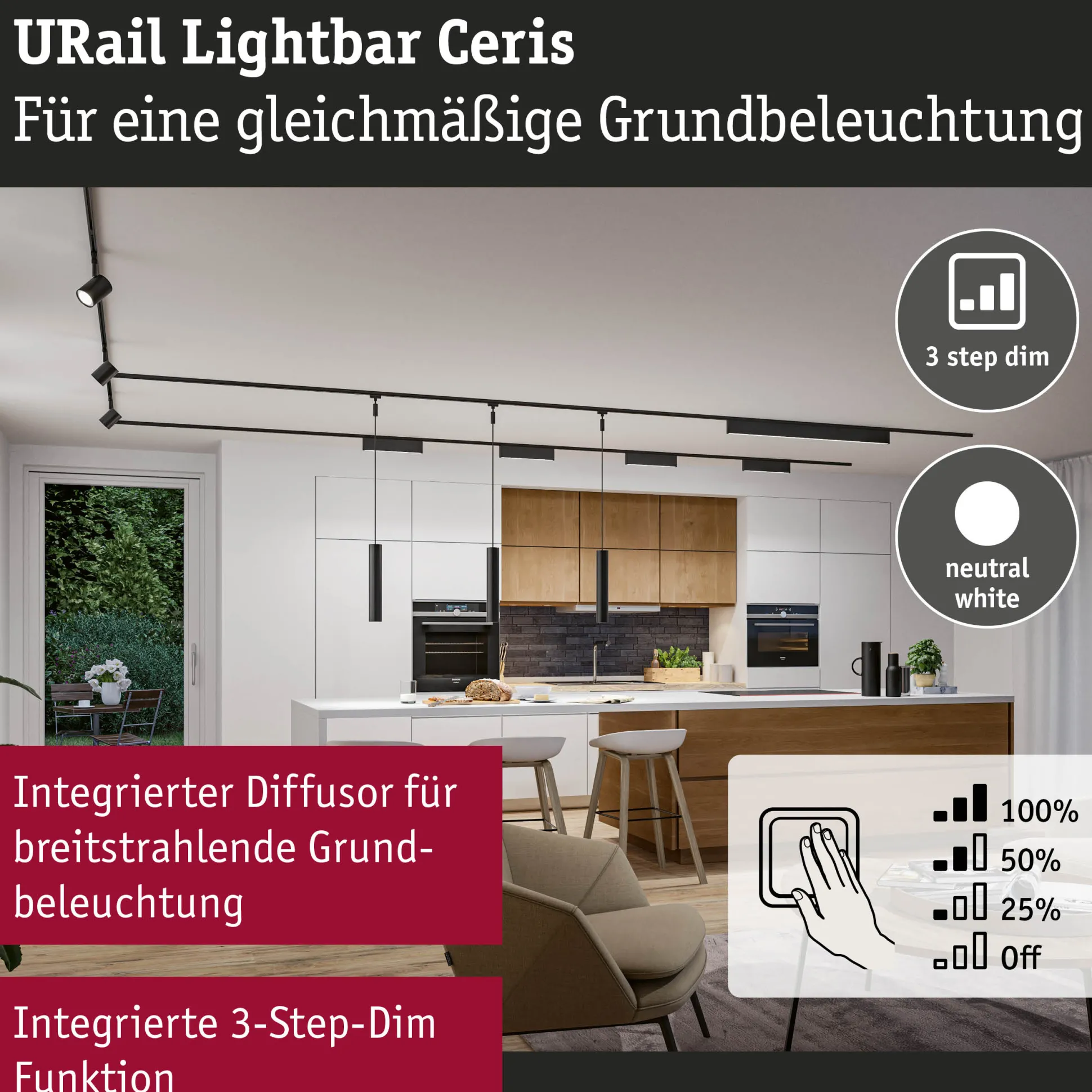 URail Lightbar 3-Step-Dim - Ceris