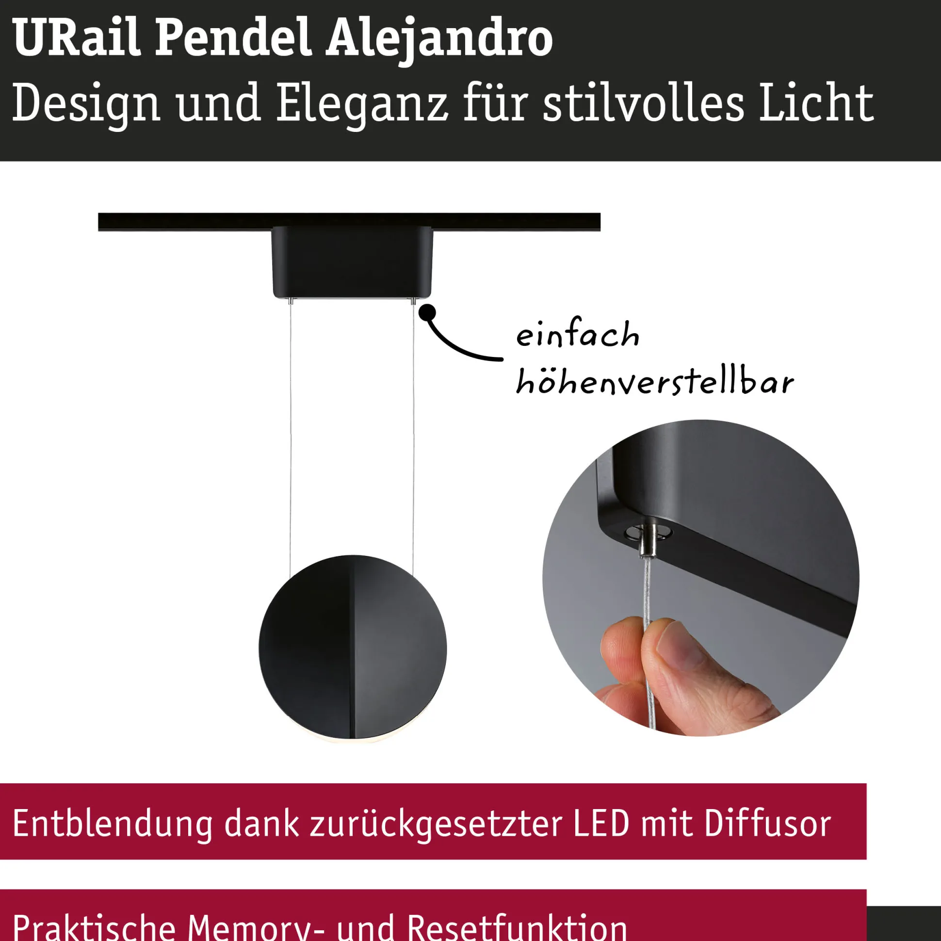 URail Pendel 3-Step-Dim - Alejandro