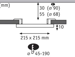 VariFit LED Einbaupanel 3-Step-Dim - Veluna