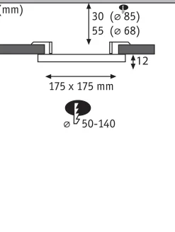 VariFit LED Einbaupanel 3-Step-Dim - Areo