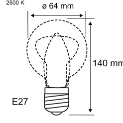 Vintage Edition Standard 230V - LED Kolben ST64 E27