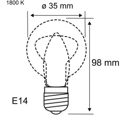 Vintage Edition Standard 230V - LED Kerze E14