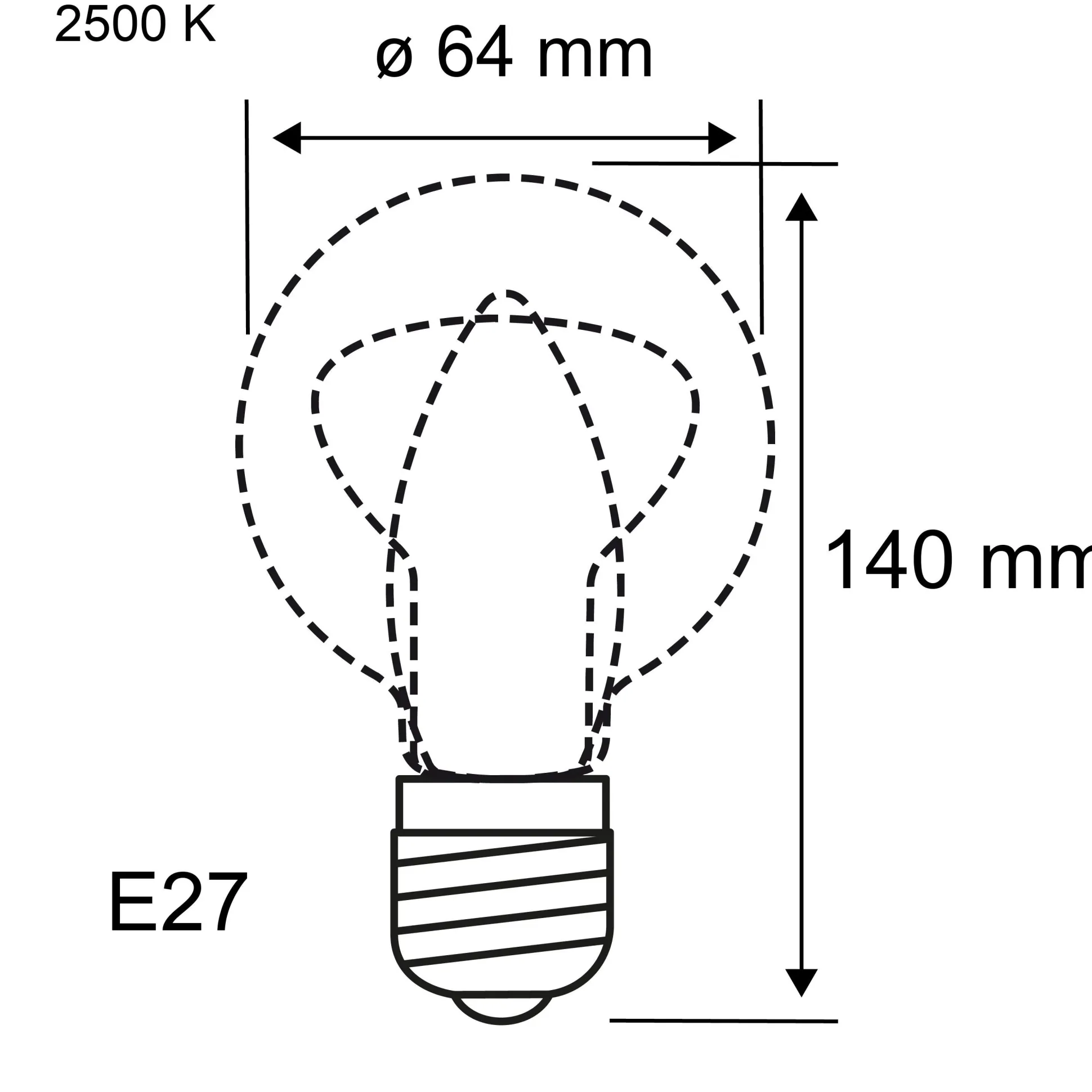 Vintage Edition Standard 230V - LED Kolben ST64 E27