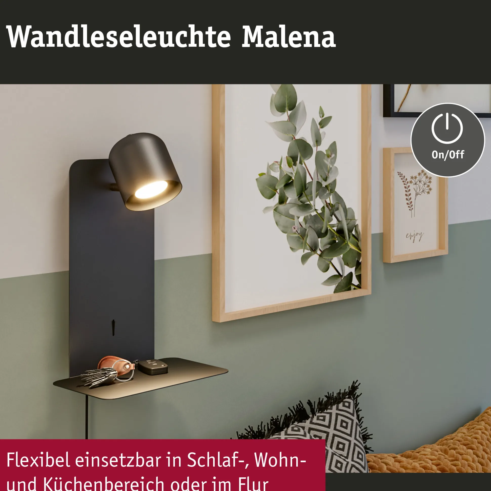 Wandleuchte - Malena USB C