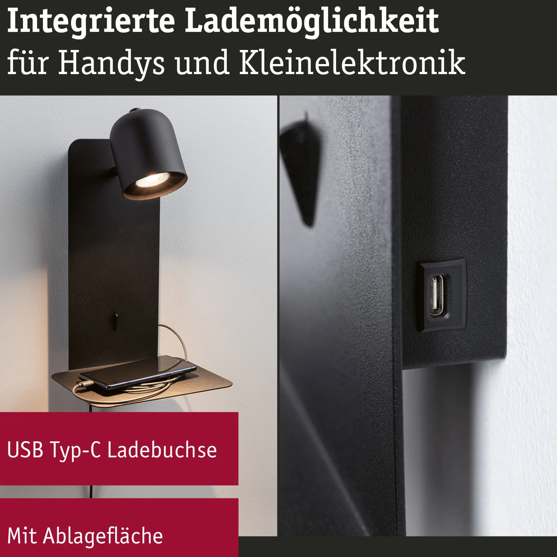 Wandleuchte - Malena USB C